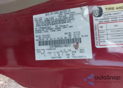 2006 Ford Mustang V6 из США, поврежденный, VIN 1ZVFT80N965148412